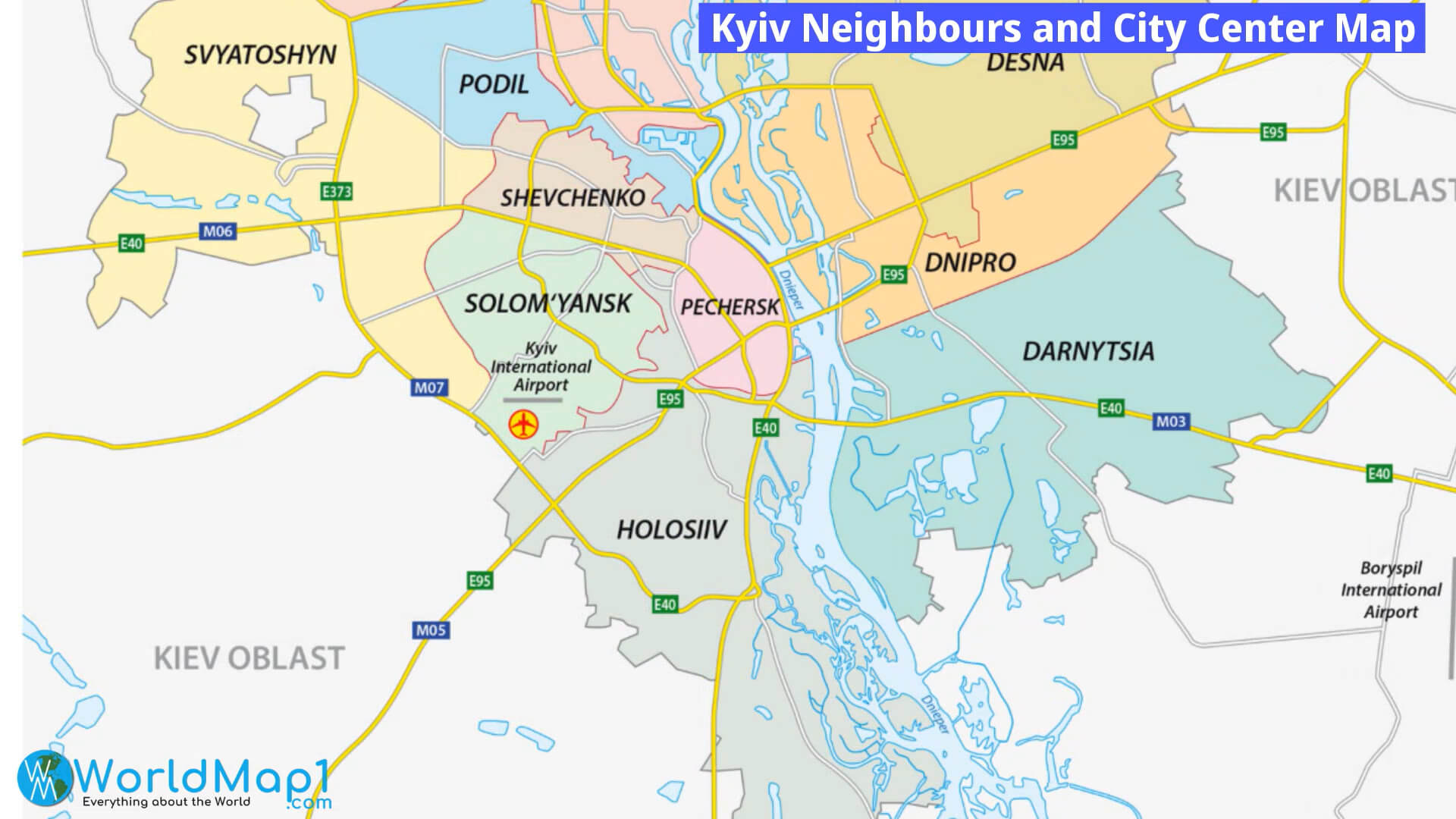 Kiev Şehir Merkezi Haritası